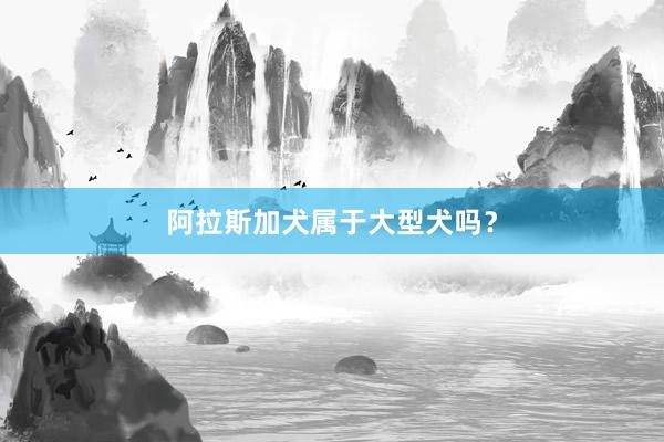 阿拉斯加犬属于大型犬吗？