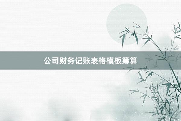 公司财务记账表格模板筹算
